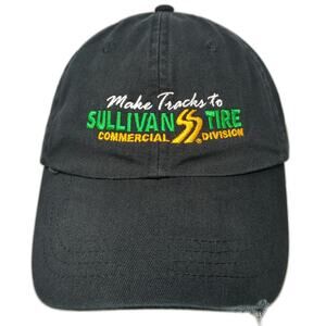 Ultra Club Baseball Cap Black One Size Sullivan Tire Commercial Embroidered Hat